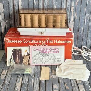 Vintage 1974 Clairesse Conditioning Mist Hairsetter Heated Rollers by Clairol